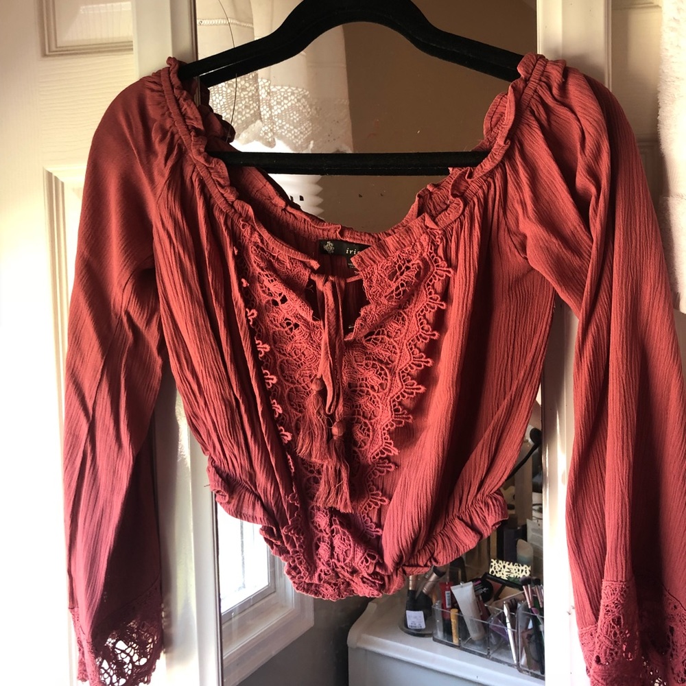 Iris rosy cropped long sleeve